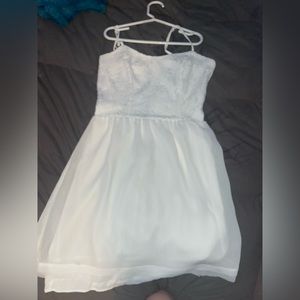 White mini dress